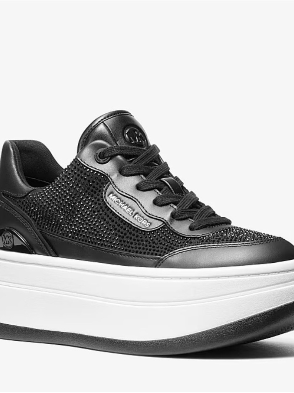 NWT MICHAEL KORS Hayes Embellished Leather Sneaker - Size 8.5